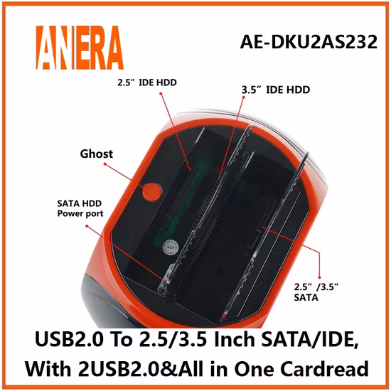 Intel Certificated USB C Hard Drive Dock Thunderbolt 3 4K Display Docking Station with Dp to HDMI Adapter