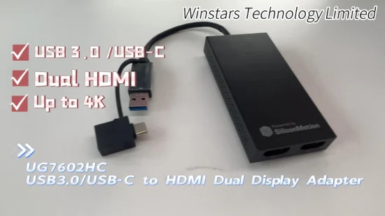 USB3.0 USB-C zu HDMI Dual Display Adapter Hub Dockingstation